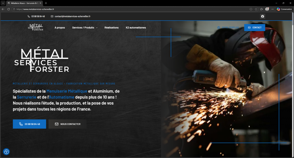 Création du site Metal Services Scherwiller — Métallerie & serrurerie